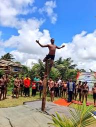 A person jumping off a poleAI-generated content may be incorrect.