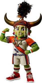 A statue of a green person with horns and a garmentAI-generated content may be incorrect.